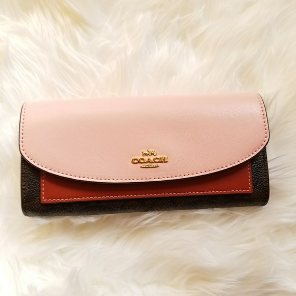 Coach Handbags - SOLDCoach Slim Envelope Wallet Colorblock